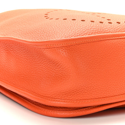 Hermes Taurillon Clemence Evelyne III GM Orange 8 of 9