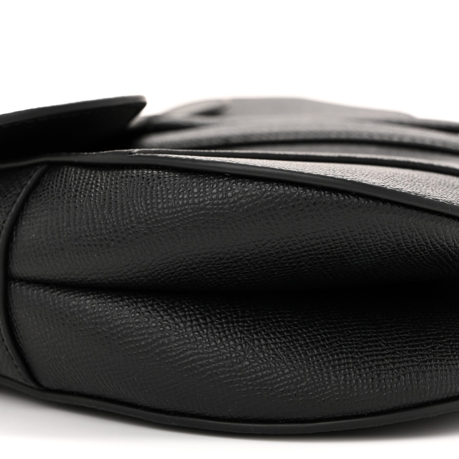 Christian Dior Grained Calfskin Saddle Bag Black 9 of 10