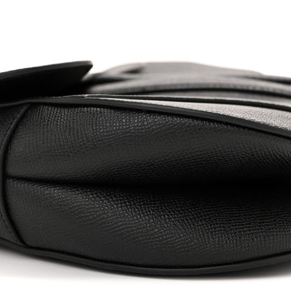 Christian Dior Grained Calfskin Saddle Bag Black 9 of 10
