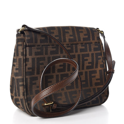 Fendi Zucca Vitello Artic Small Messenger Bag Tobacco Castagna 3 of 9