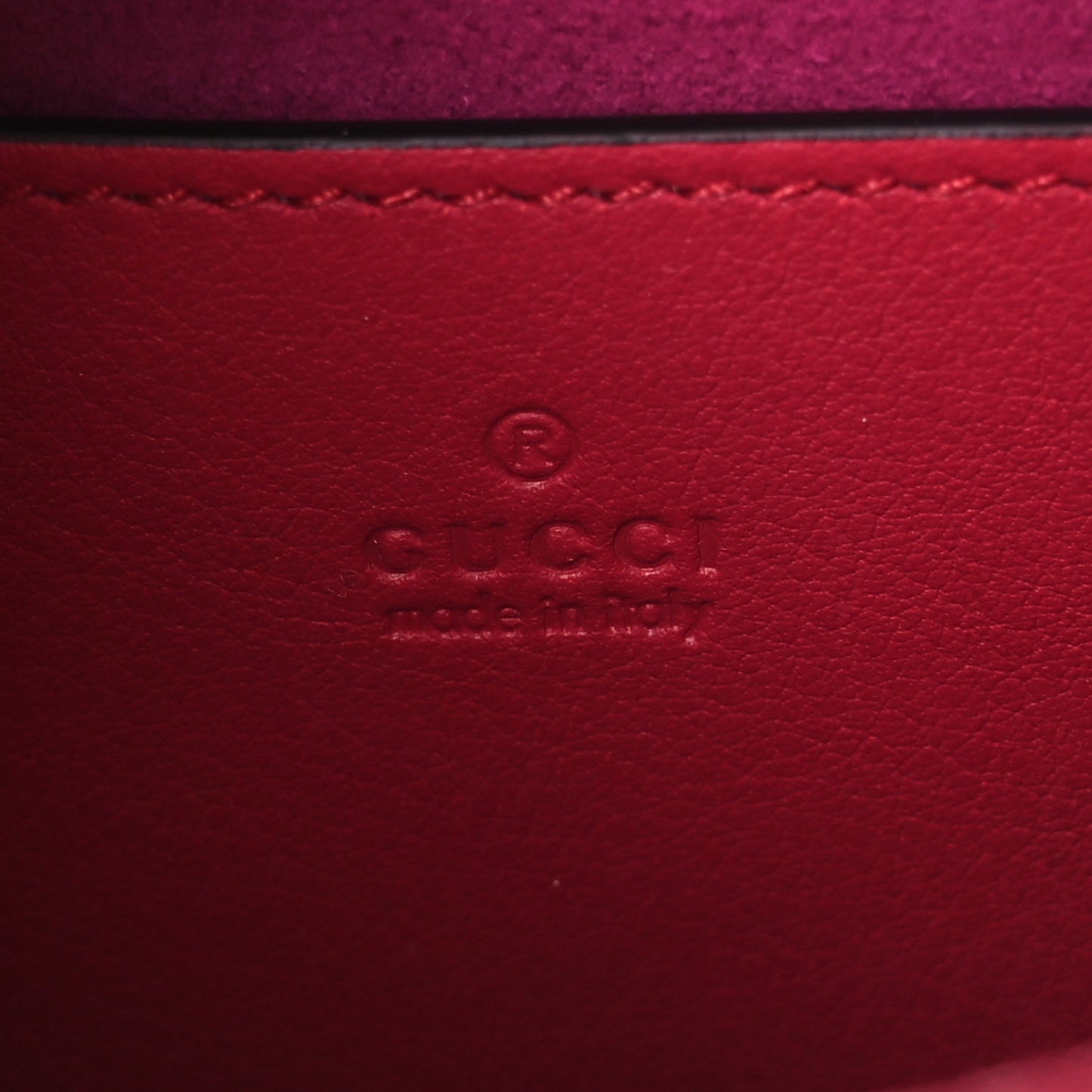 Canvas Lizard Crystal GG Monogram Mini Jackie 1961 Red