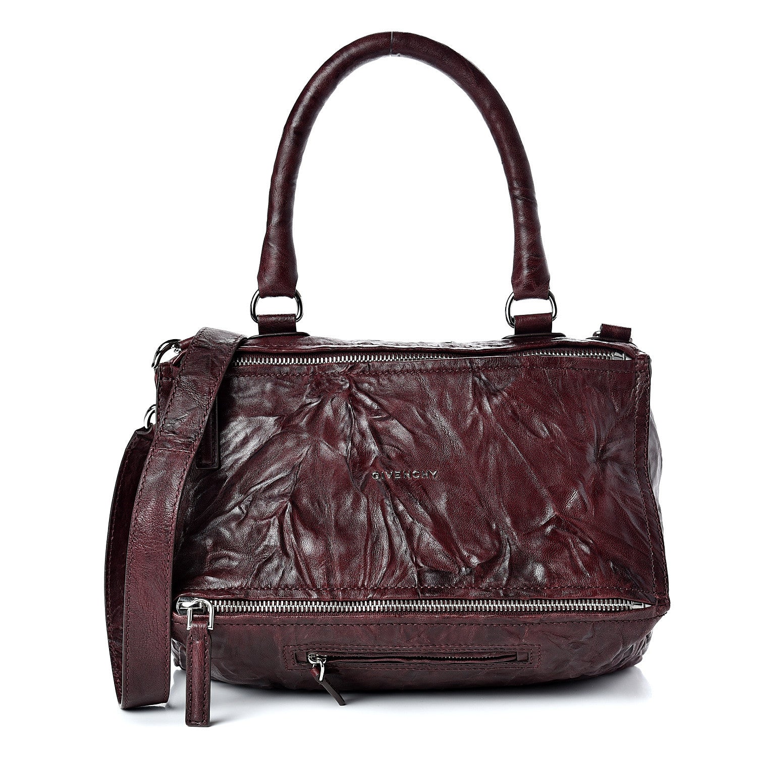 Givenchy Tumbled Sheepskin Medium Pandora Oxblood 1 of 12