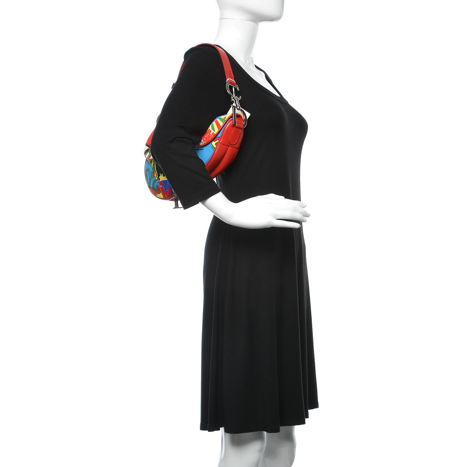 Christian Dior Canvas Bob Marley Saddle Bag Multicolor 2 of 10