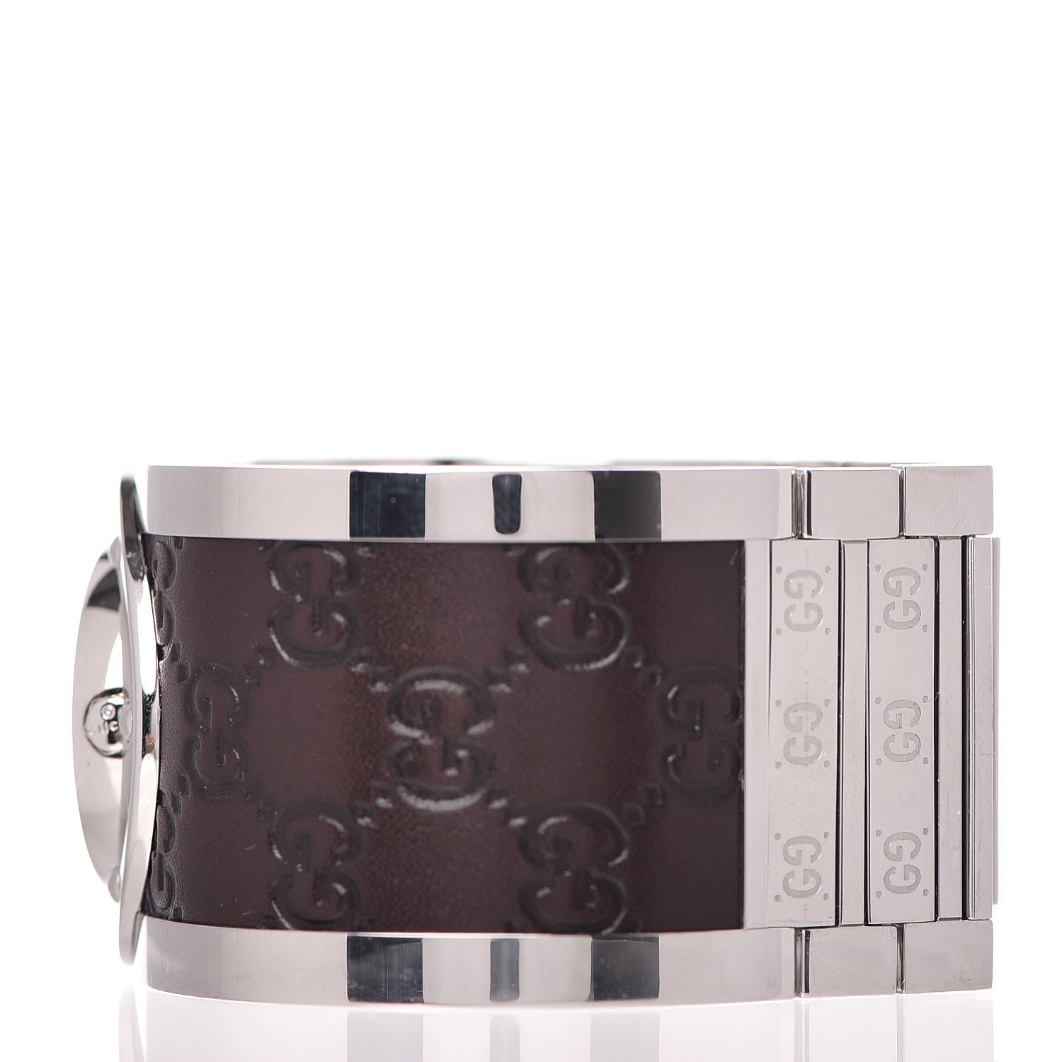 Gucci Stainless Steel Calfskin 33mm Twirl Quartz Watch Brown 4 of 11