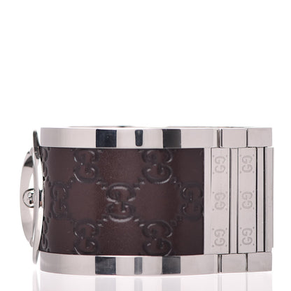 Gucci Stainless Steel Calfskin 33mm Twirl Quartz Watch Brown 4 of 11
