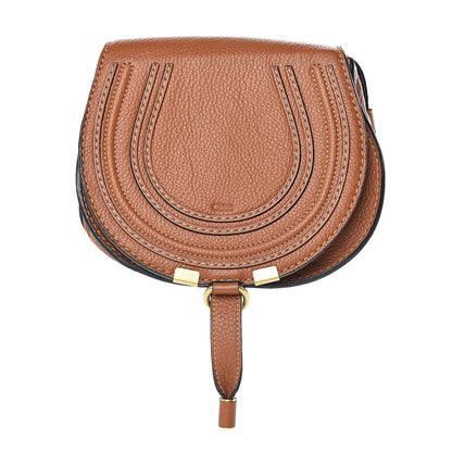 Chloe Calfskin Mini Marcie Round Crossbody Bag Tan 1 of 13