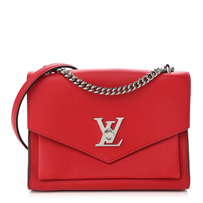 Louis Vuitton Soft Calfskin Mylockme Chain Bag BB Rubis 1 of 10