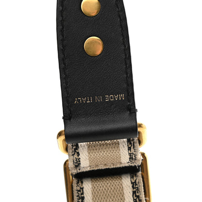 Christian Dior Canvas Embroidered Shoulder Strap Beige 4 of 5