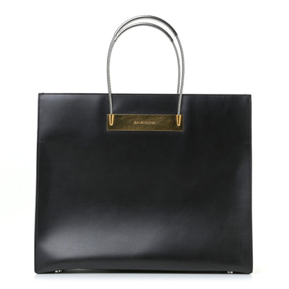 Balenciaga Soft Calfskin Cable Shopper Tote Black 1 of 14