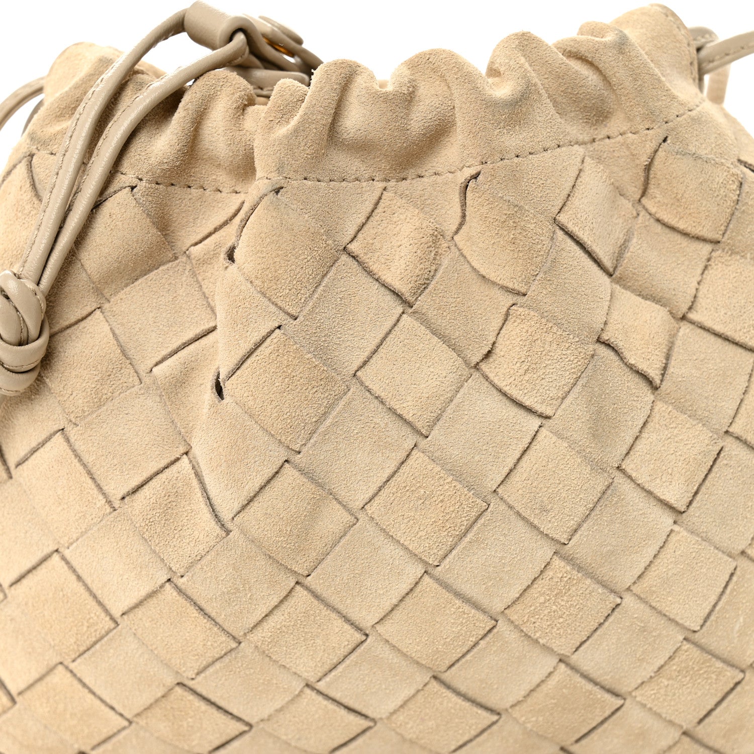 Bottega Veneta Suede Intrecciato Small Dustbag Ecru Gold 8 of 10