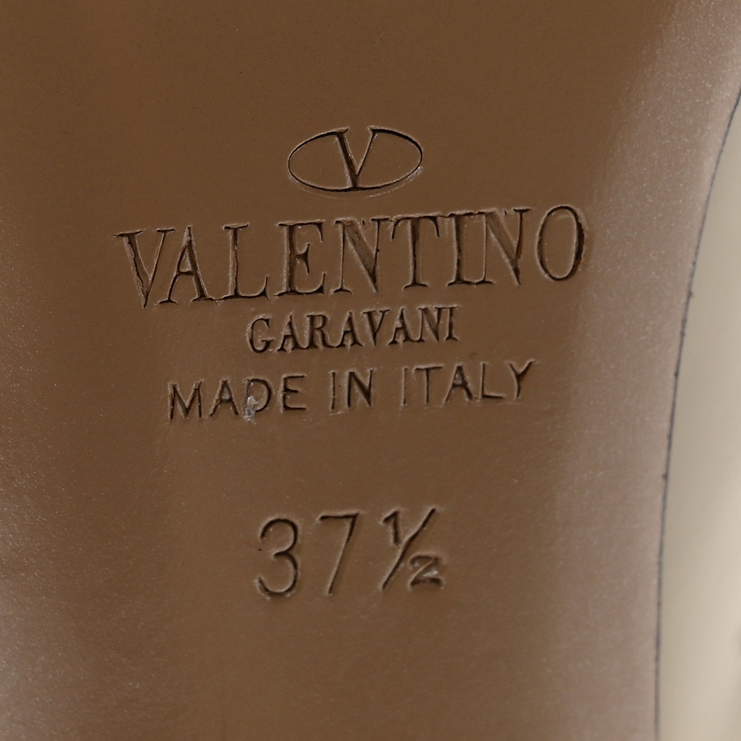 Valentino Garavani Patent Nappa Rockstud Ankle Strap 100mm Pumps 37.5 Light Ivory Poudre 8 of 8