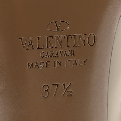 Valentino Garavani Patent Nappa Rockstud Ankle Strap 100mm Pumps 37.5 Light Ivory Poudre 8 of 8