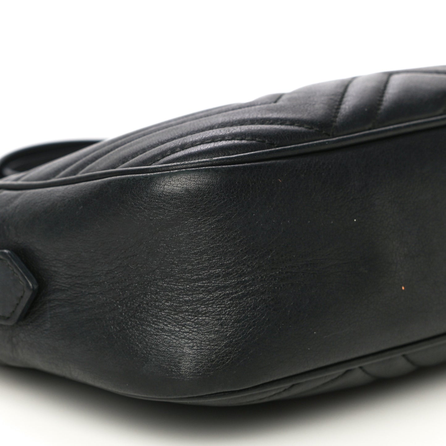 Calfskin Matelasse Small GG Marmont Chain Shoulder Bag Black