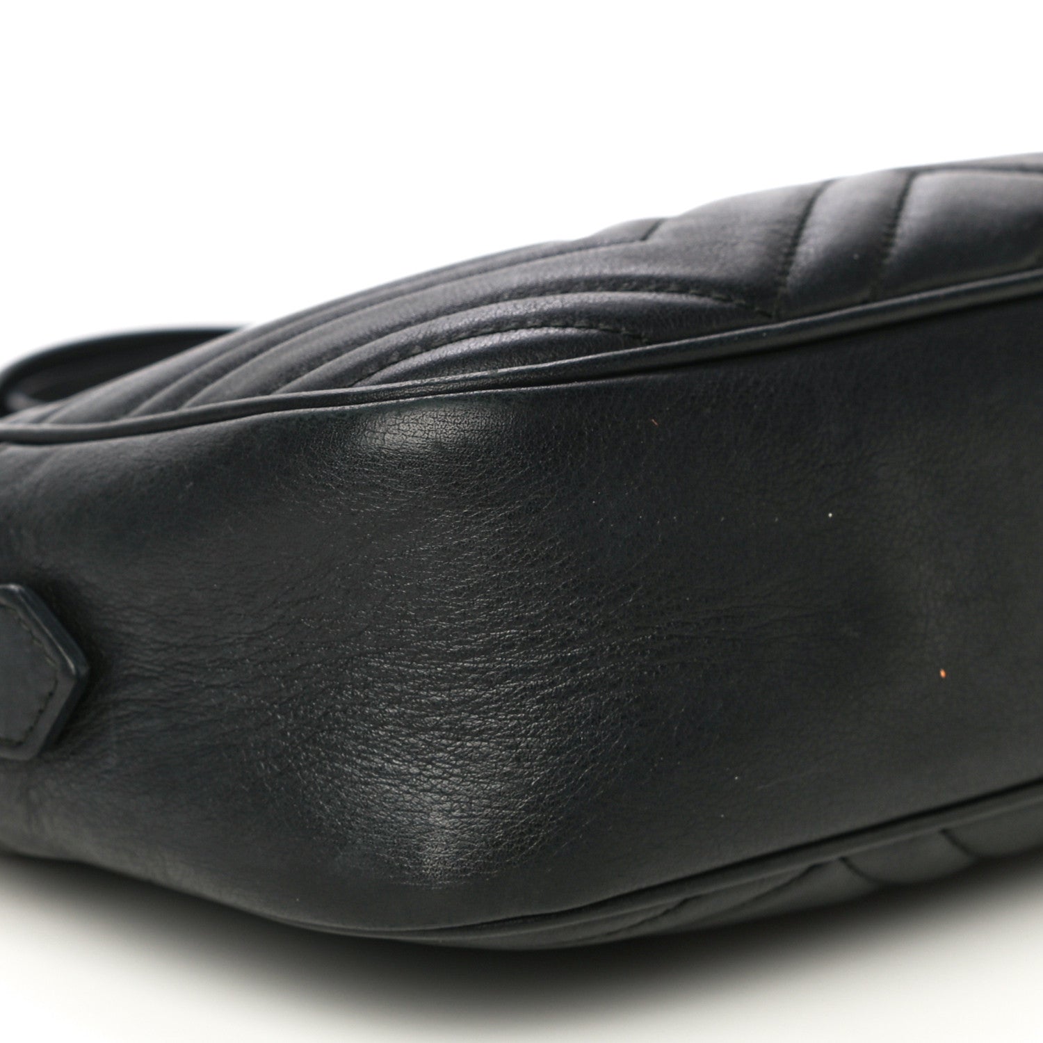 Gucci Calfskin Matelasse Small GG Marmont Chain Shoulder Bag Black 10 of 33