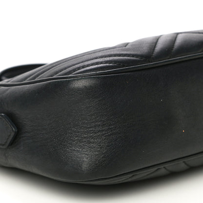 Gucci Calfskin Matelasse Small GG Marmont Chain Shoulder Bag Black 10 of 33