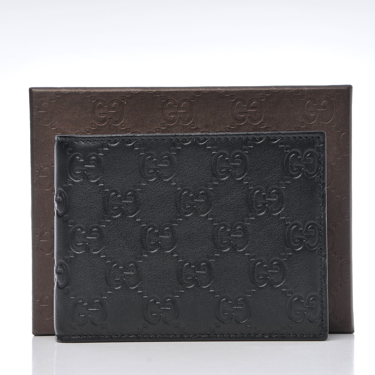 Gucci Guccissima Bi-Fold ID Wallet Black 8 of 8