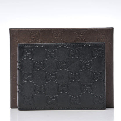 Gucci Guccissima Bi-Fold ID Wallet Black 8 of 8