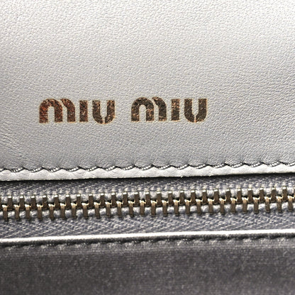 Miu Miu Nappa Confidential Matelasse Top Handle Nube 6 of 10