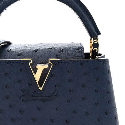 Louis Vuitton Ostrich Capucines Mini Indigo 7 of 9