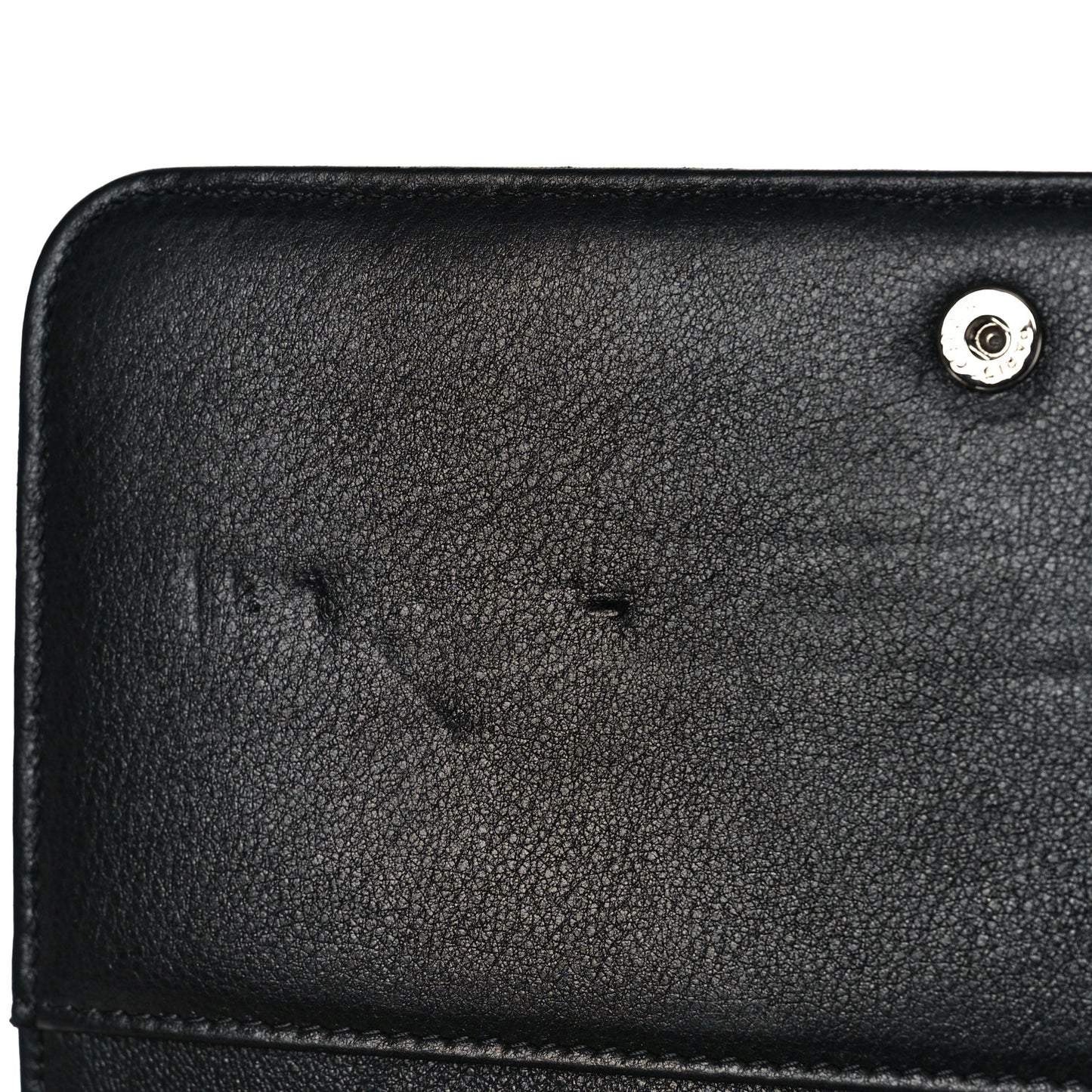 Galuchat Stingray Lambskin Boy Wallet On Chain WOC Black
