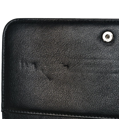 Chanel Galuchat Stingray Lambskin Boy Wallet On Chain WOC Black 11 of 12
