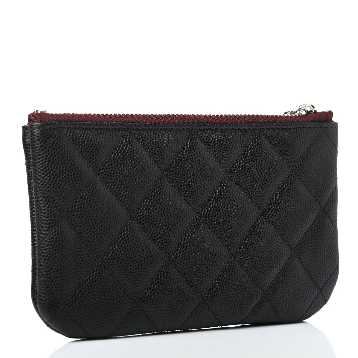 Caviar Quilted Small Cosmetic Case Black