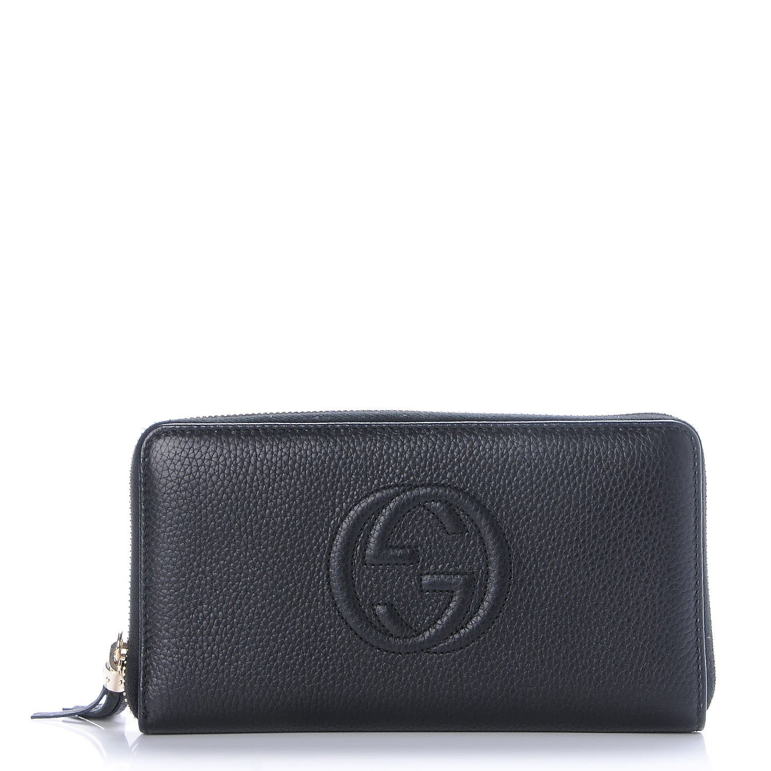 Gucci Calfskin Soho Zip Around Wallet Black 1 of 7