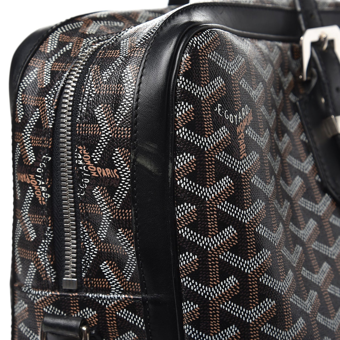 Goyardine Ambassade MM Briefcase Black