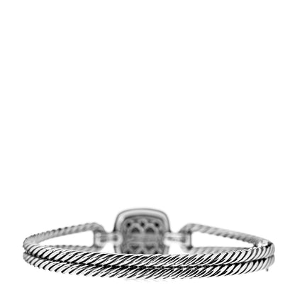David Yurman Sterling Silver Diamond Black Orchid Albion Cable Bracelet 3 of 4