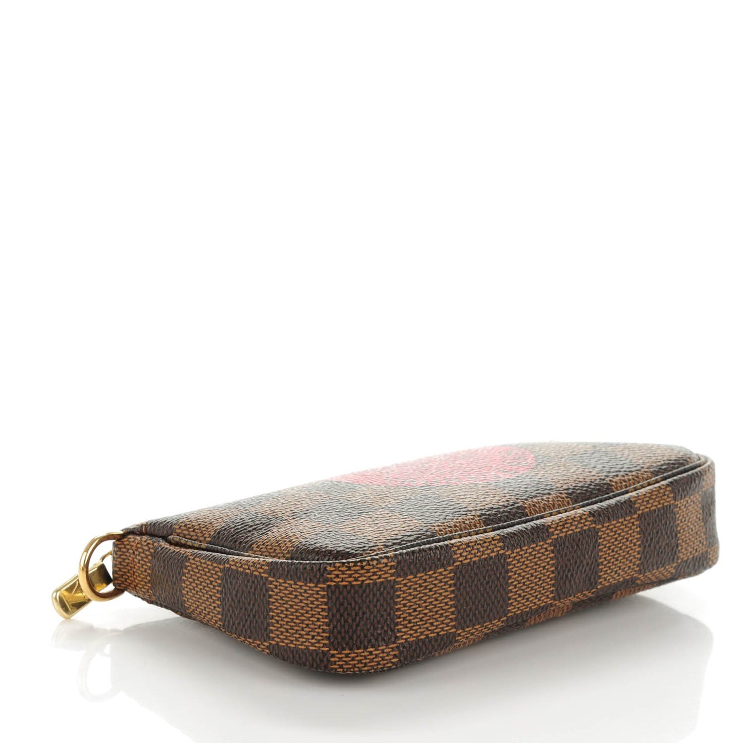 Damier Ebene Complice Trunks and Bags Mini Pochette Accessories Red