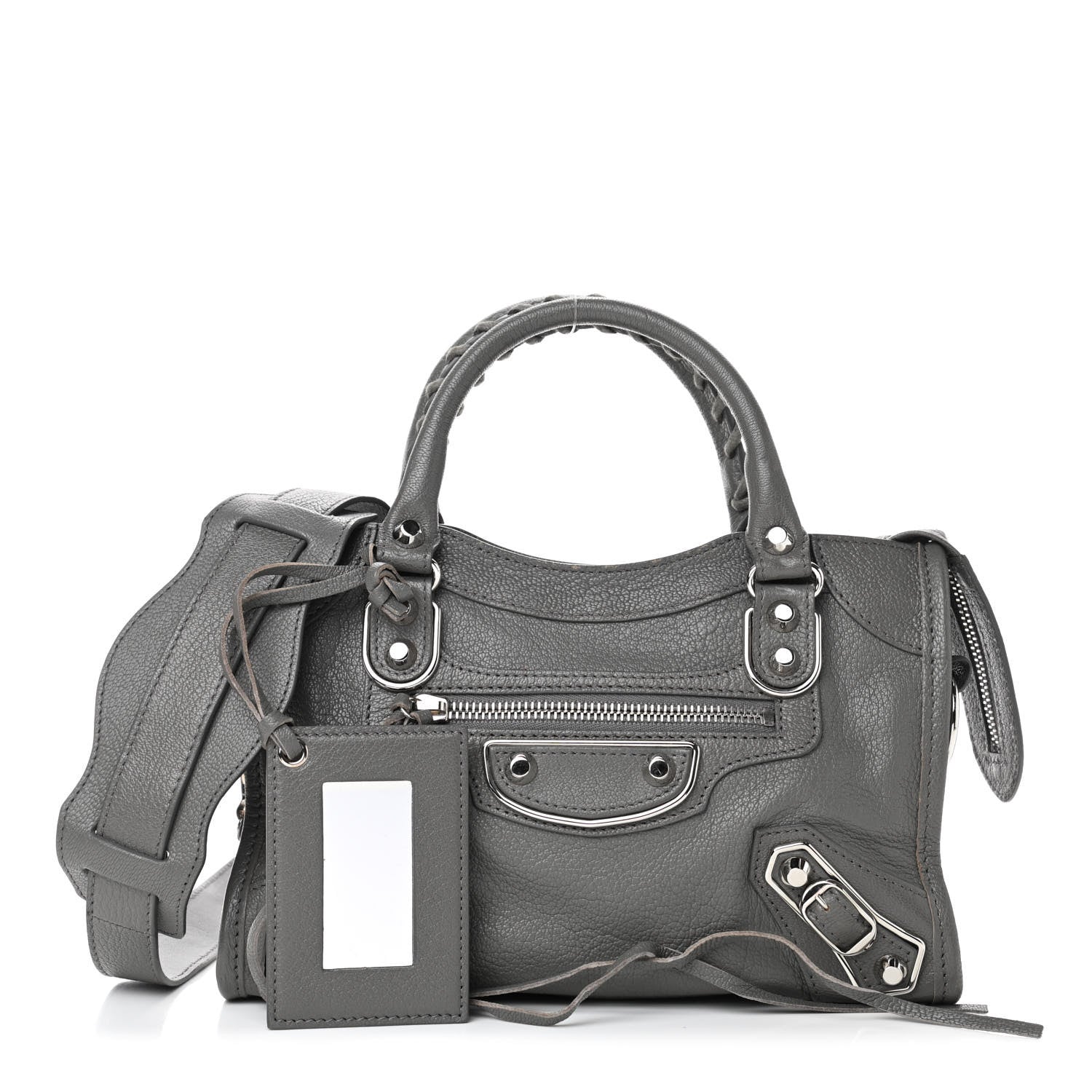 Balenciaga Chevre Silver Metallic Edge Hardware Mini City Gris Acier 1 of 5