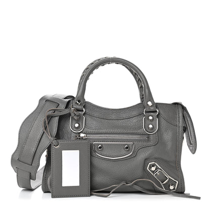 Balenciaga Chevre Silver Metallic Edge Hardware Mini City Gris Acier 1 of 5