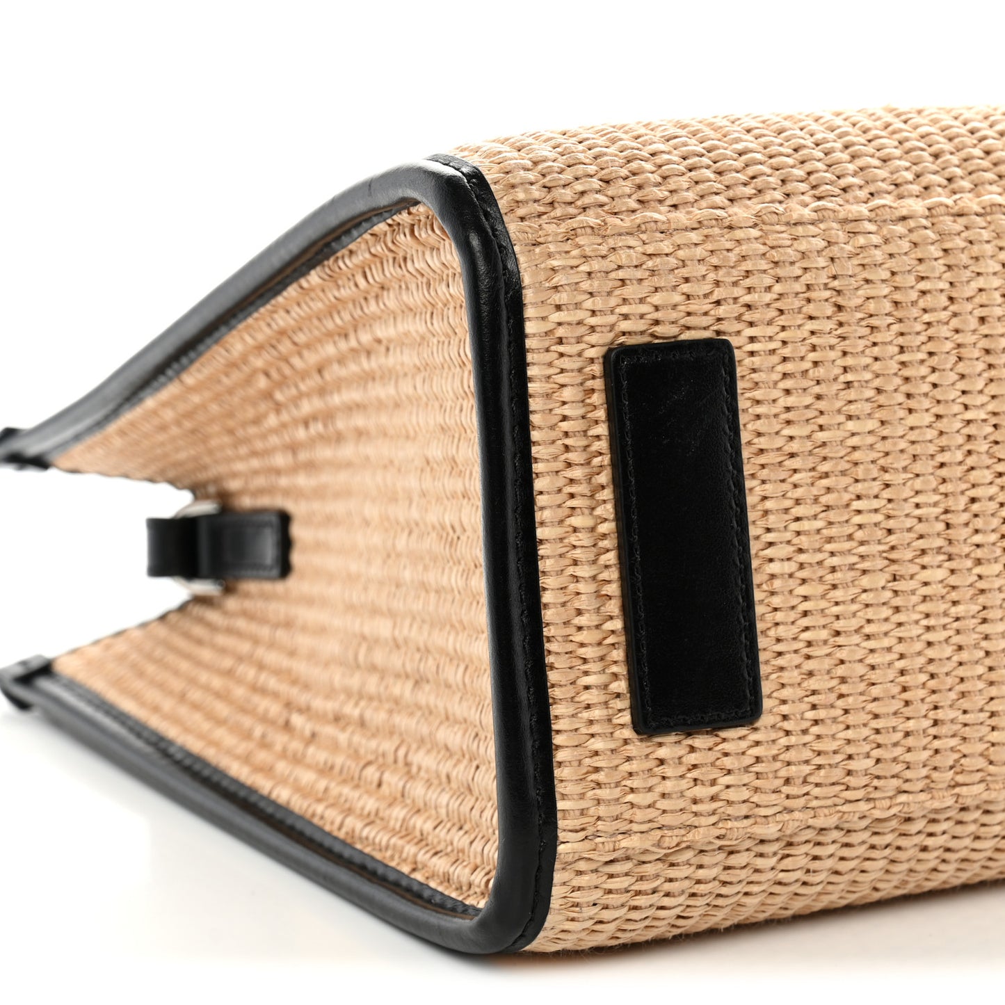 Raffia Studded La Medusa Tote Beige