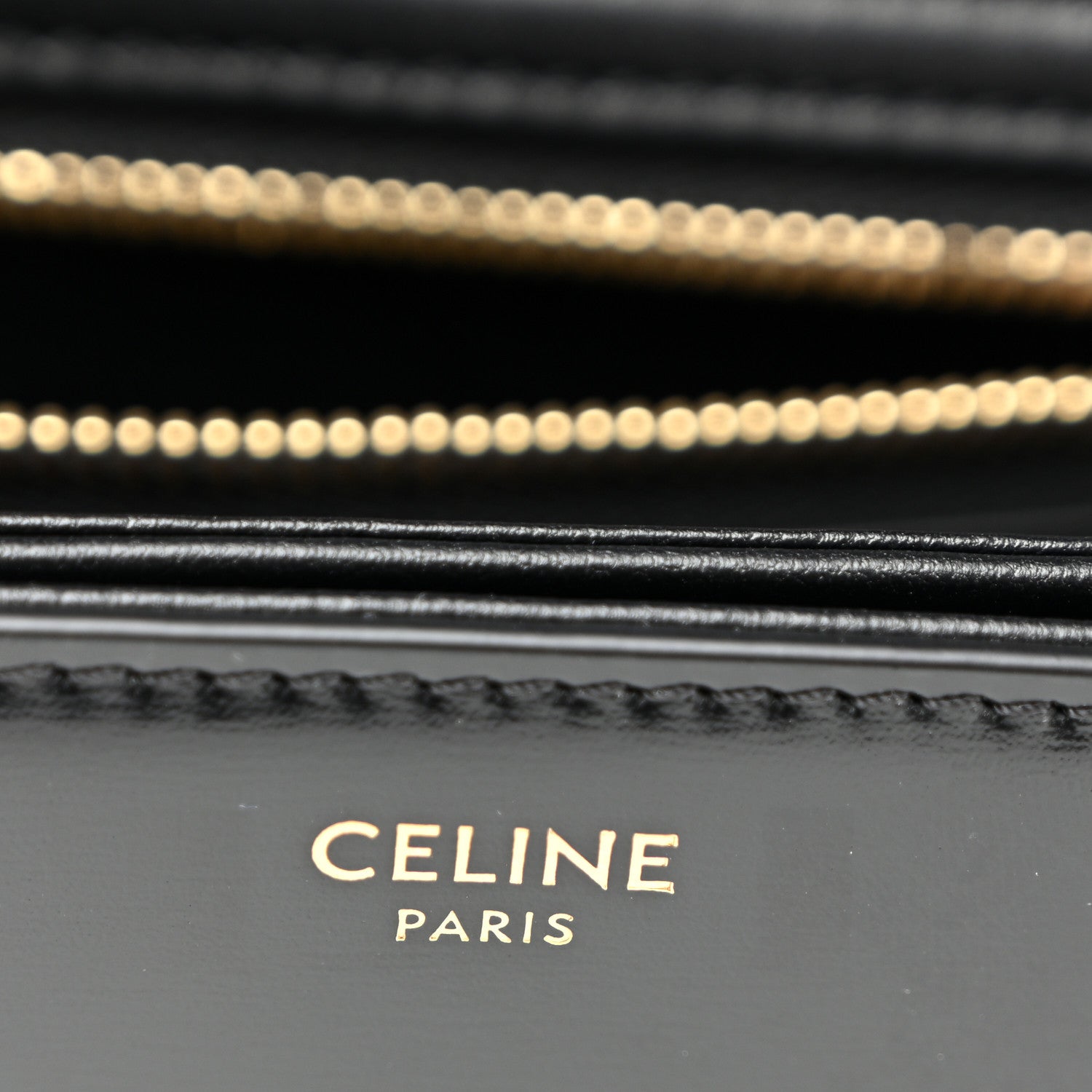 Celine Shiny Calfskin Teen Triomphe Black 6 of 11