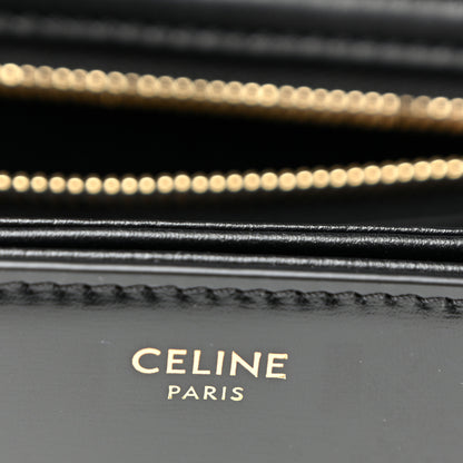 Celine Shiny Calfskin Teen Triomphe Black 6 of 11