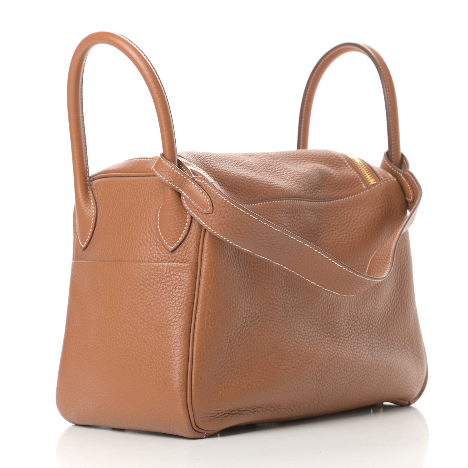 Hermes Taurillon Clemence Lindy 30 Gold 3 of 17