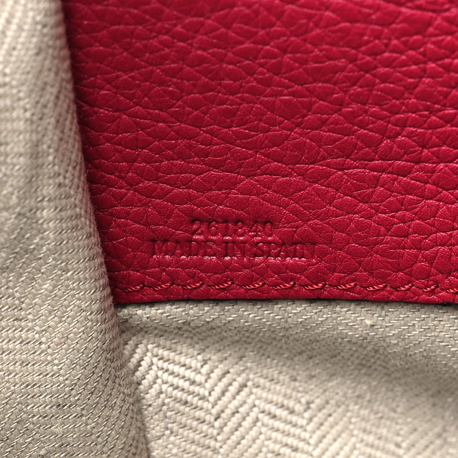 Loewe Grained Calfskin Small Hammock Shoulder Bag Raspberry 7 of 10