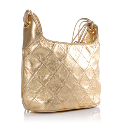 Chanel Lambskin Quilted Tassel Bag Gold 3 of 9