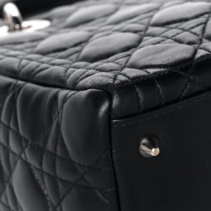 Christian Dior Lambskin Cannage Medium Lady Dior Black 10 of 18
