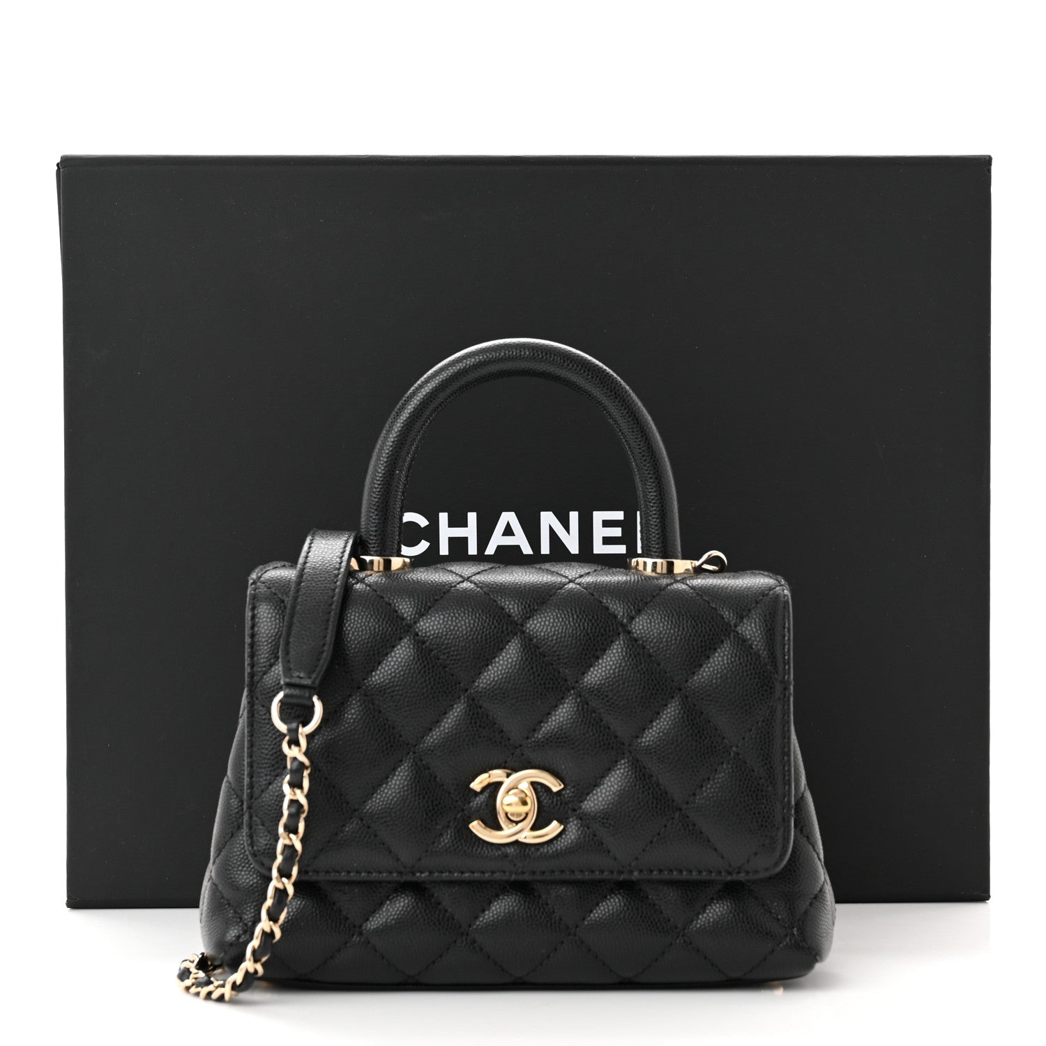 Chanel Caviar Quilted Extra Mini Coco Handle Flap Black 11 of 11