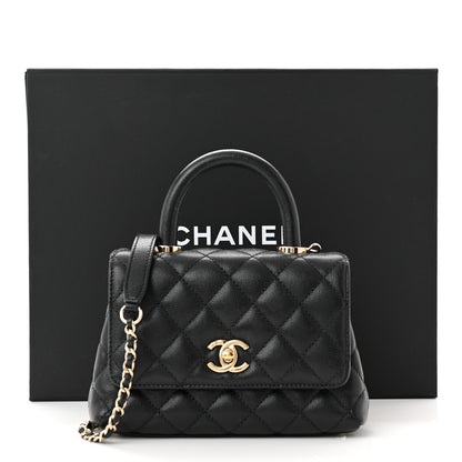 Chanel Caviar Quilted Extra Mini Coco Handle Flap Black 11 of 11