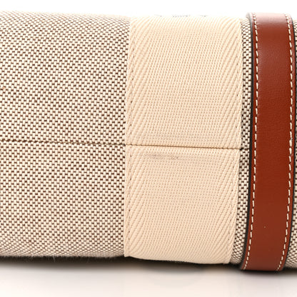 Chloe Cotton Calfskin Medium Woody Ribbon Tote White Brown 13 of 13