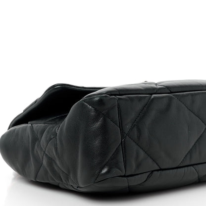 Chanel Lambskin Quilted Large Chanel 19 Flap Black 10 of 12