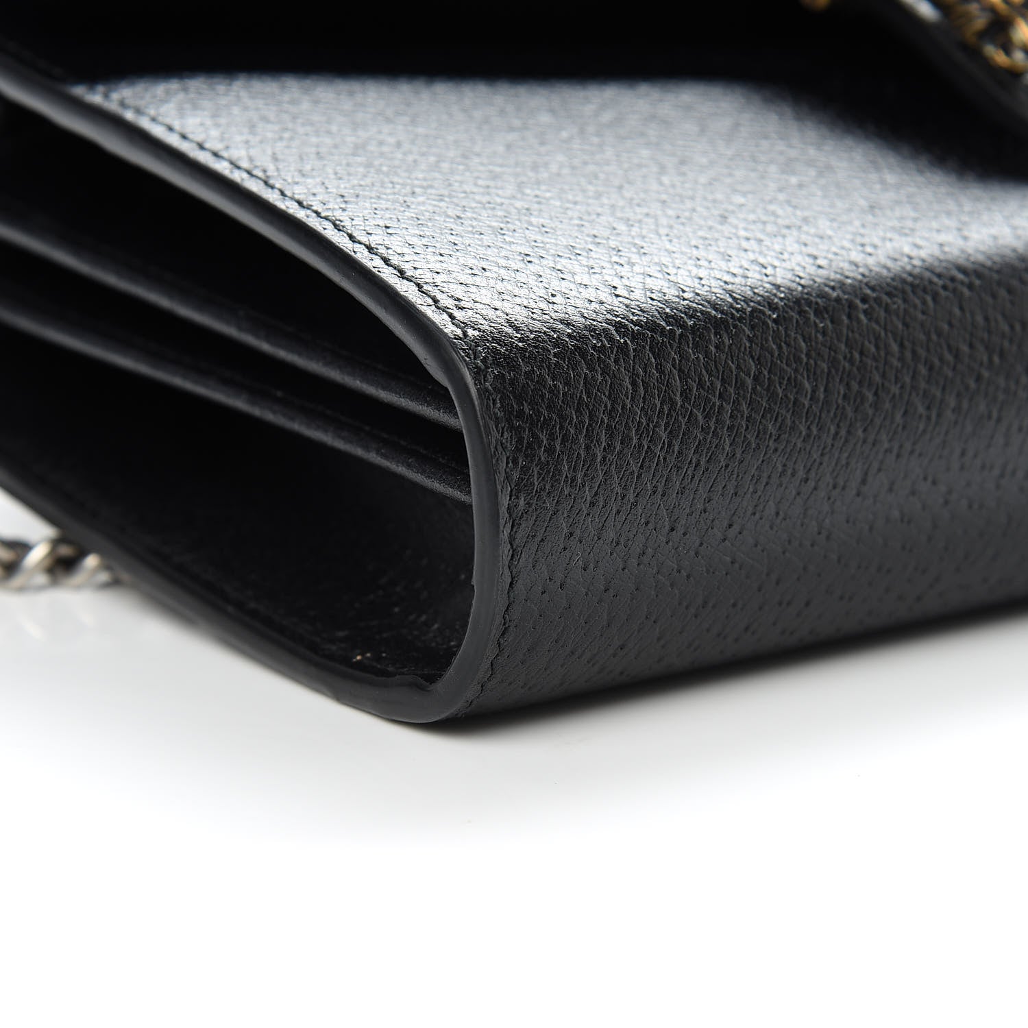 Gucci Calfskin Web Mini Dionysus Chain Wallet Black 9 of 11