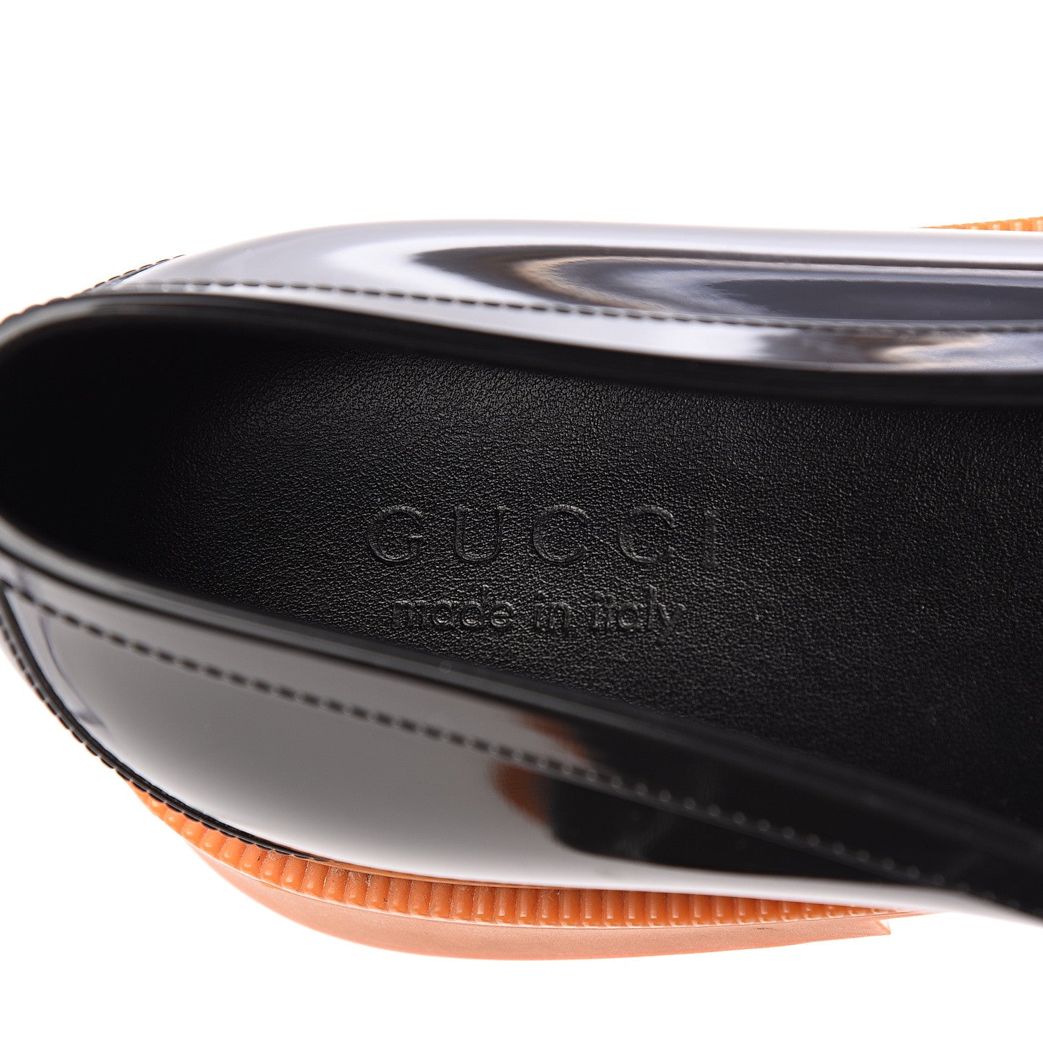 Gucci Rubber Mens Horsebit Loafer 12 Black 7 of 8