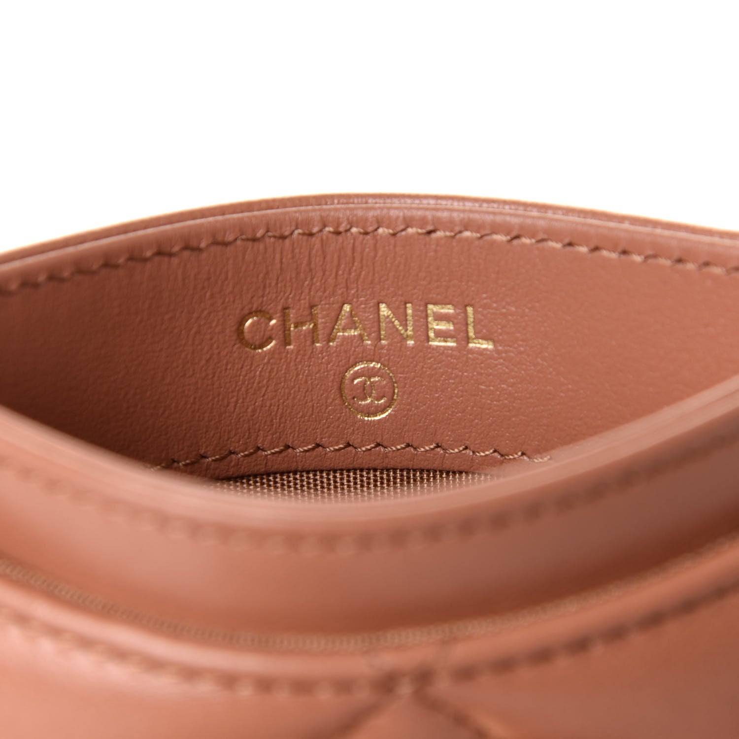 Chanel Lambskin Quilted Chanel 19 Card Holder Brown 6 of 9
