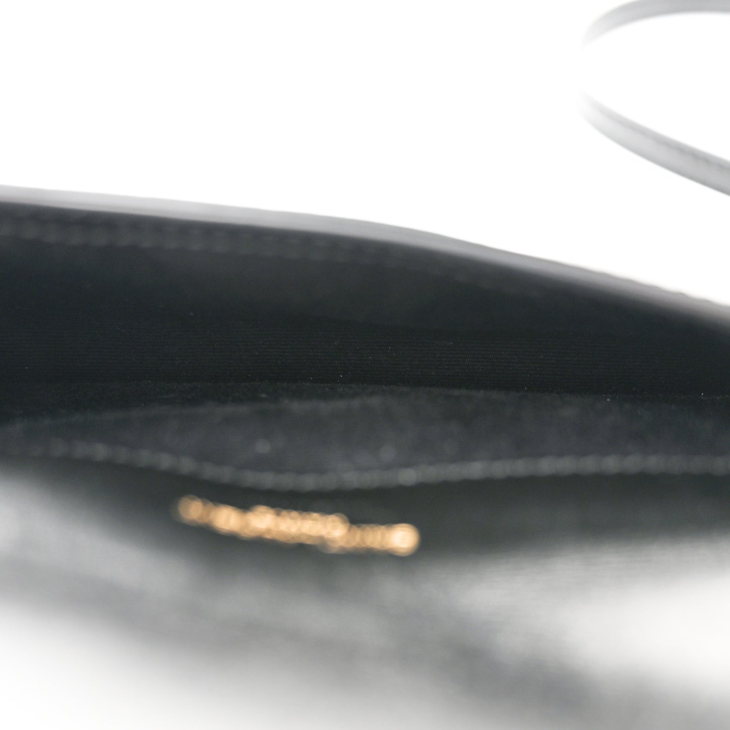 Smooth Calfskin Monogram Phone Holder Crossbody Black