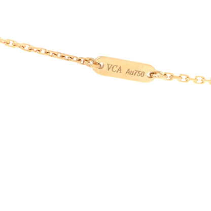 Van Cleef & Arpels 18K Yellow Gold Mother of Pearl Sweet Alhambra Pendant Necklace 5 of 5
