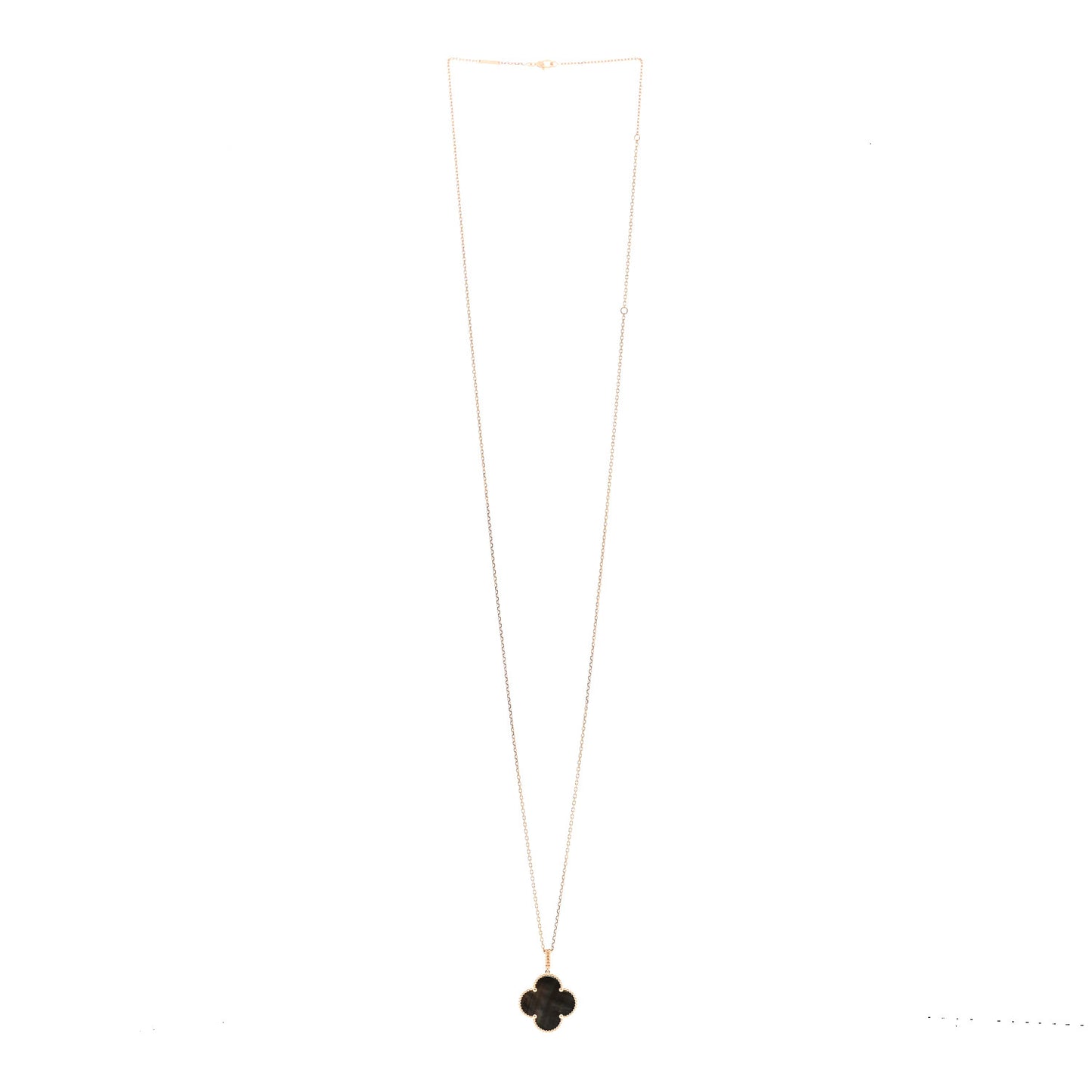 18K Rose Gold Gray Mother of Pearl Magic Alhambra Long Necklace