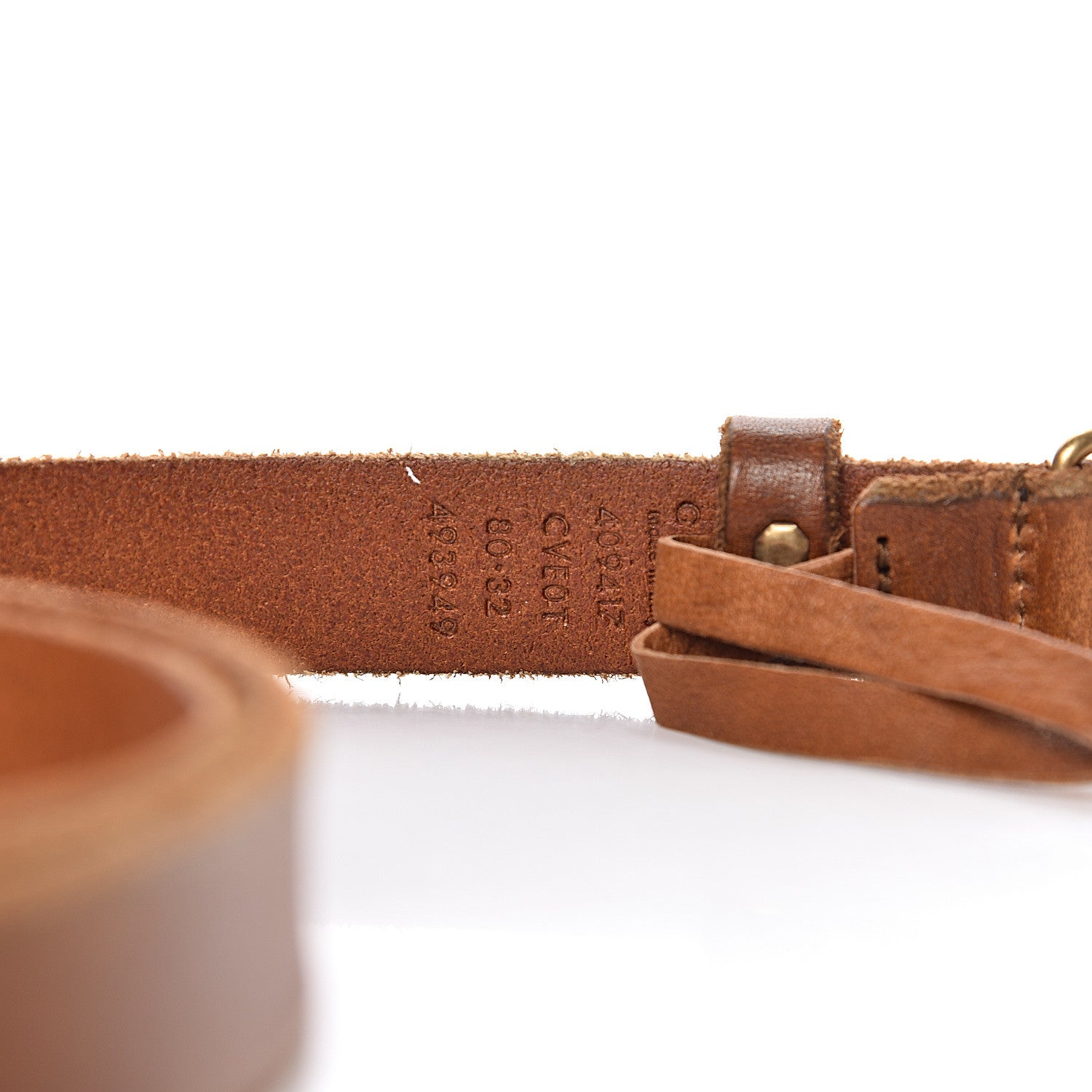 Gucci Faded Calfskin Double G 20mm Belt 80 32 Cuir 4 of 8
